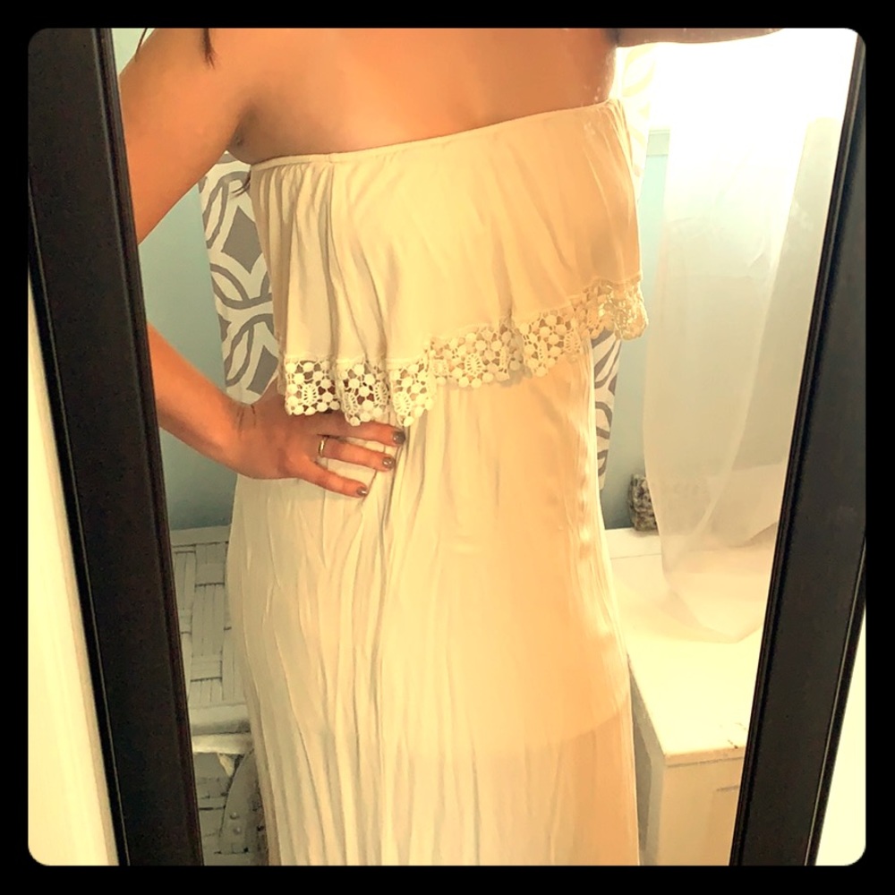 Casual strapless dress